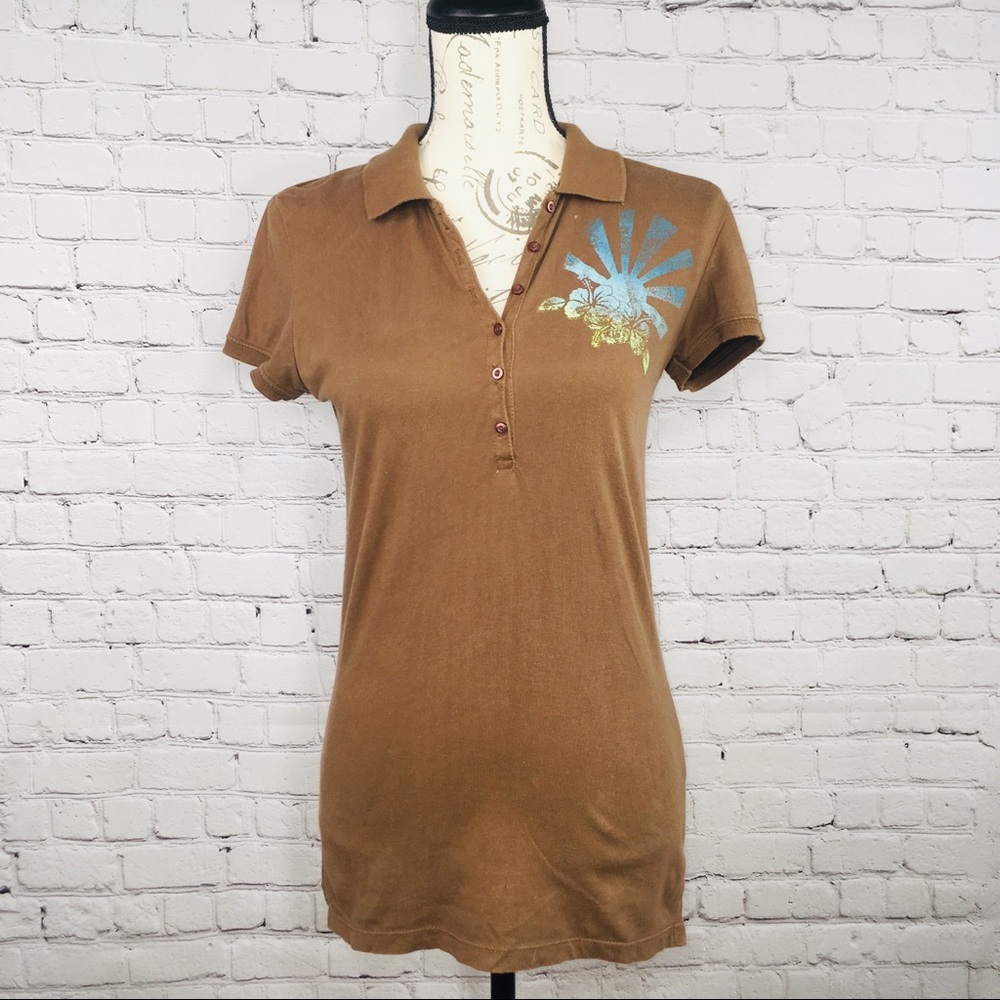 Aéropostale Aero polo button down shirt sleeve M